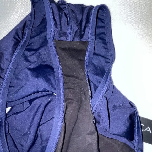 NWT La Blanca Island Goddess Mid-Waist Sash Band Bottom in Indigo Size 8 - Picture 5 of 6